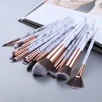 10/15Pcs Marble Kabuki Makeup Brushes Set - east2cart.uk