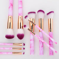 10/15Pcs Marble Kabuki Makeup Brushes Set - east2cart.uk