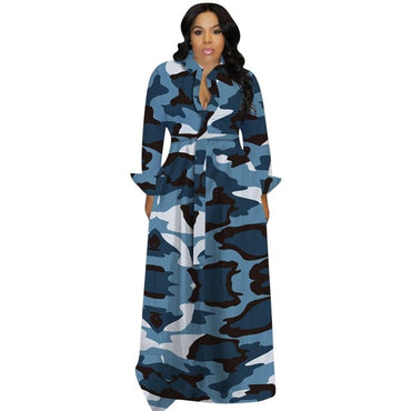 Camouflage Plus Size Midi Dress - east2cart.uk