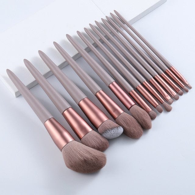 Natural Makeup Brushes Set - east2cart.uk