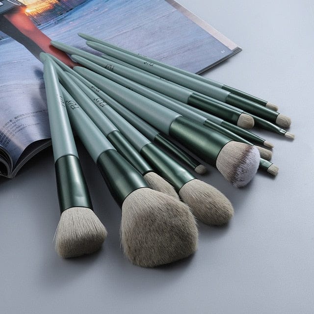 Natural Makeup Brushes Set - east2cart.uk