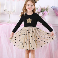 Star Sequins Princess Long Dress