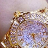 Women Watches Diamond Gold Watch Ladies Wrist Watches Luxury Brand Rhinestone Women's Bracelet Watches Female Relogio Feminino - east2cart.uk