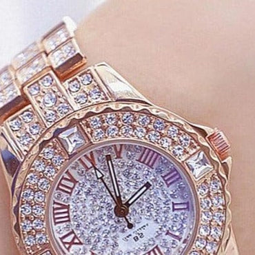 Women Watches Diamond Gold Watch Ladies Wrist Watches Luxury Brand Rhinestone Women's Bracelet Watches Female Relogio Feminino - east2cart.uk