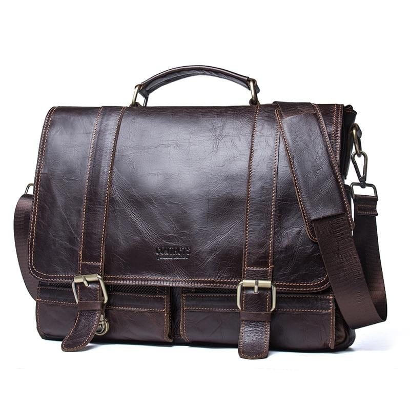 Men's Leather Vintage Messenger Bag - east2cart.uk