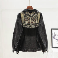 Denim Fringe Ladies Jacket
