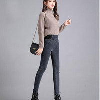 Woman Blue Denim Pencil Stretch Jeans - east2cart.uk