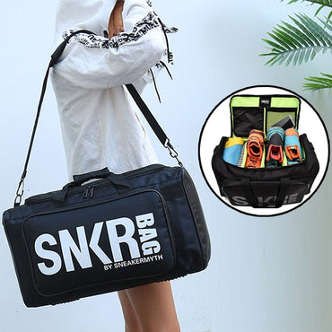 Large Multiple Compartment Sport Training Gym Bags Men Sneaker Gym Bag Shoes Packing Cube Organizer Waterproof Shoulder Bag SNKR - east2cart.uk