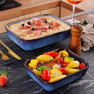 2-Pieces Casserole Baking Dish Set