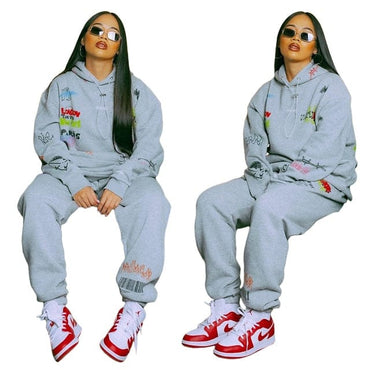 Two 2 Piece Set Ladies Tracksuit