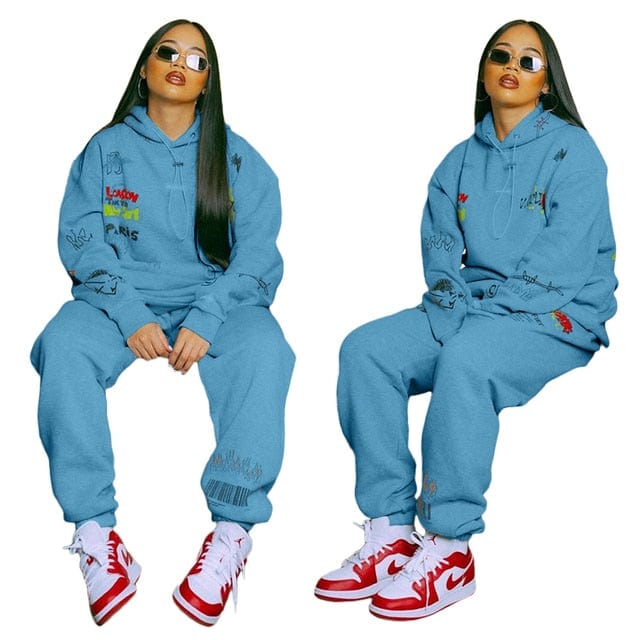 Two 2 Piece Set Ladies Tracksuit