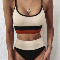 Patchwork Fashionable Bandeau Beachwear - east2cart.uk