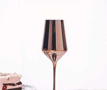 Rose Golden Crystal Goblets Wine Glass Juice Drink Champagne Goblet Party Barware Dinner Water Home Decor Chic Luxury 420ML - east2cart.uk