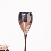Rose Golden Crystal Goblets Wine Glass Juice Drink Champagne Goblet Party Barware Dinner Water Home Decor Chic Luxury 420ML - east2cart.uk