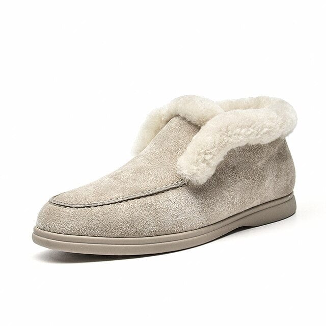 Wool Fur Slip-on Ladies Winter Shoe