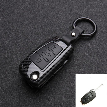 ABS Carbon fiber Car Key Cover Protector For Audi