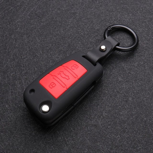 ABS Carbon fiber Car Key Cover Protector For Audi