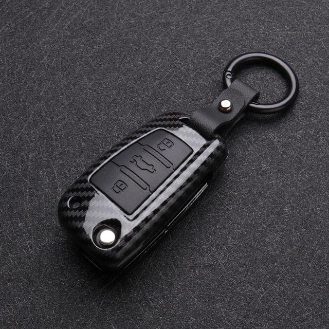 ABS Carbon fiber Car Key Cover Protector For Audi