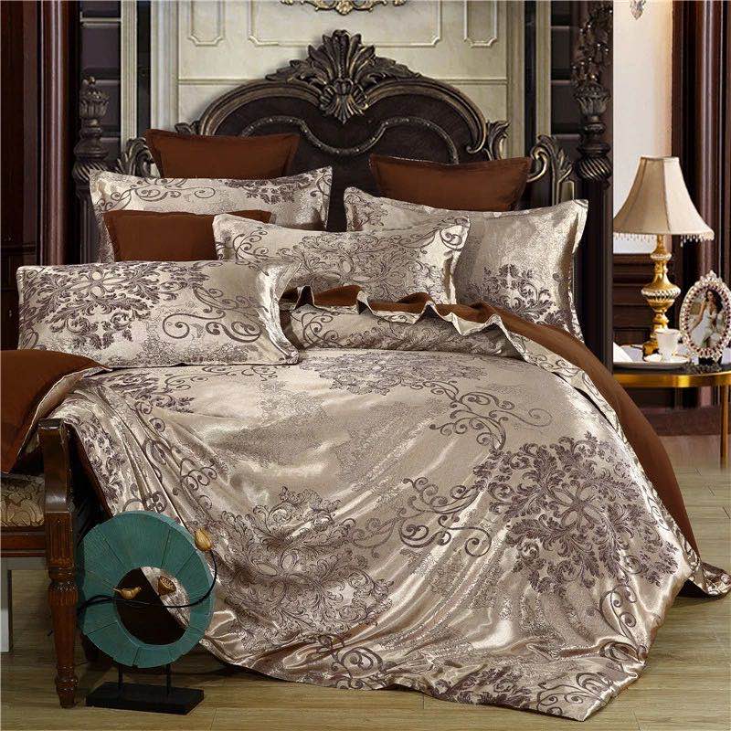 Summer Bedding 4pcs Bedroom Queen Bed Cover Set Polyester Printed Quilt Comfortable Queen Size Quilt Cover Bed Cover Pillowcase - east2cart.uk