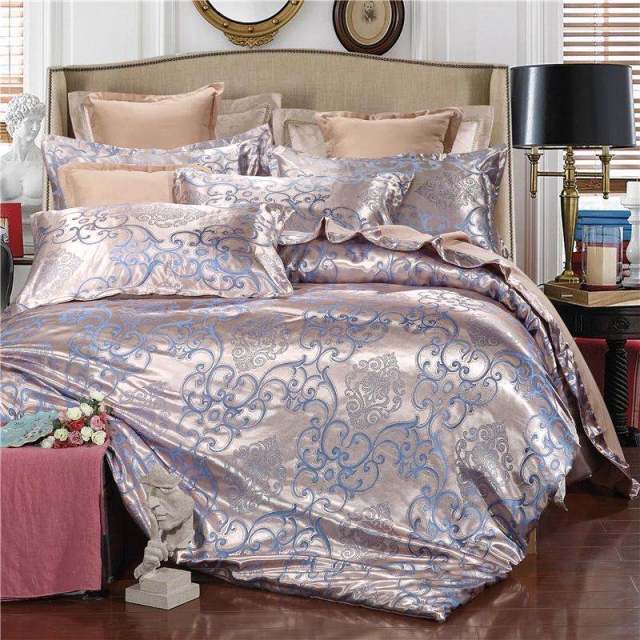 Summer Bedding 4pcs Bedroom Queen Bed Cover Set Polyester Printed Quilt Comfortable Queen Size Quilt Cover Bed Cover Pillowcase - east2cart.uk