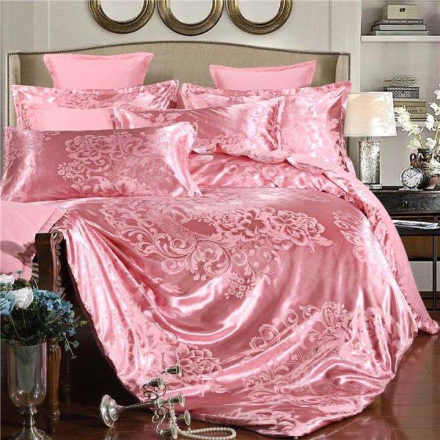 Summer Bedding 4pcs Bedroom Queen Bed Cover Set Polyester Printed Quilt Comfortable Queen Size Quilt Cover Bed Cover Pillowcase - east2cart.uk