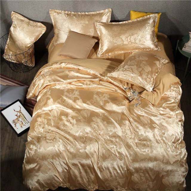 Summer Bedding 4pcs Bedroom Queen Bed Cover Set Polyester Printed Quilt Comfortable Queen Size Quilt Cover Bed Cover Pillowcase - east2cart.uk