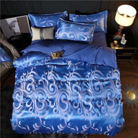 Summer Bedding 4pcs Bedroom Queen Bed Cover Set Polyester Printed Quilt Comfortable Queen Size Quilt Cover Bed Cover Pillowcase - east2cart.uk