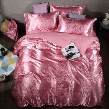 Summer Bedding 4pcs Bedroom Queen Bed Cover Set Polyester Printed Quilt Comfortable Queen Size Quilt Cover Bed Cover Pillowcase - east2cart.uk