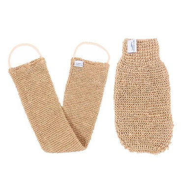 Ramie Jute Bath Towel Shower Towel Back Body Exfoliating Belt Shower Scrubber For Body Cleaning Bathroom Shower Strap - east2cart.uk