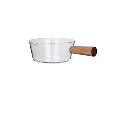 Cooking Glass Pot with Wooden Handle