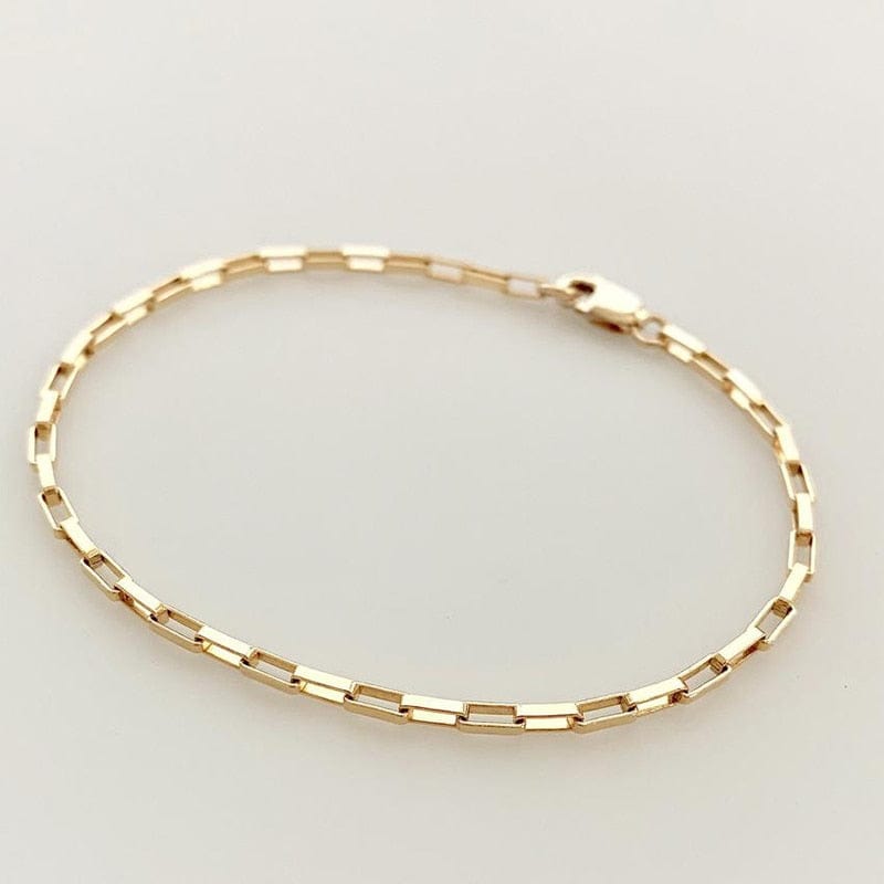 14K Gold Filled Chain Bracelet Handmade - east2cart.uk