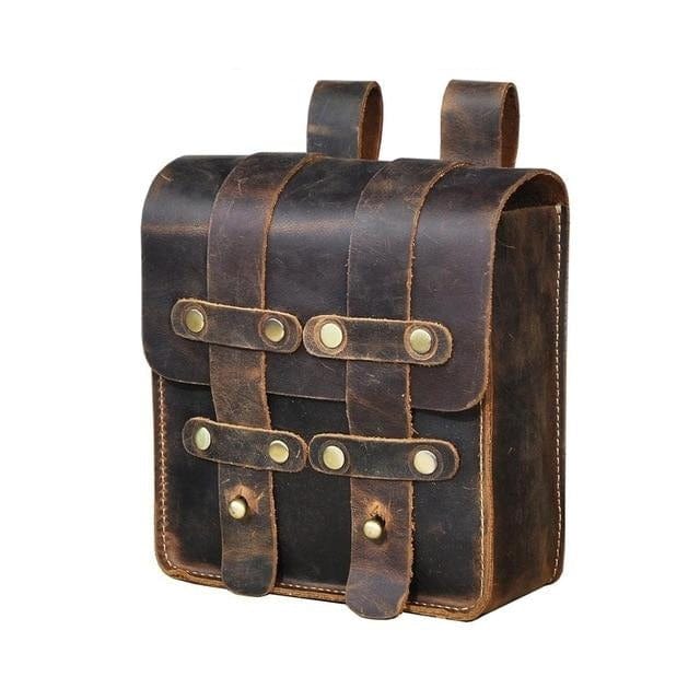 Real Leather men Casual Design Small Waist Bag Cowhide Fashion Hook Bum Bag Waist Belt Pack Cigarette Case 5.5" Phone Pouch 1609 - east2cart.uk