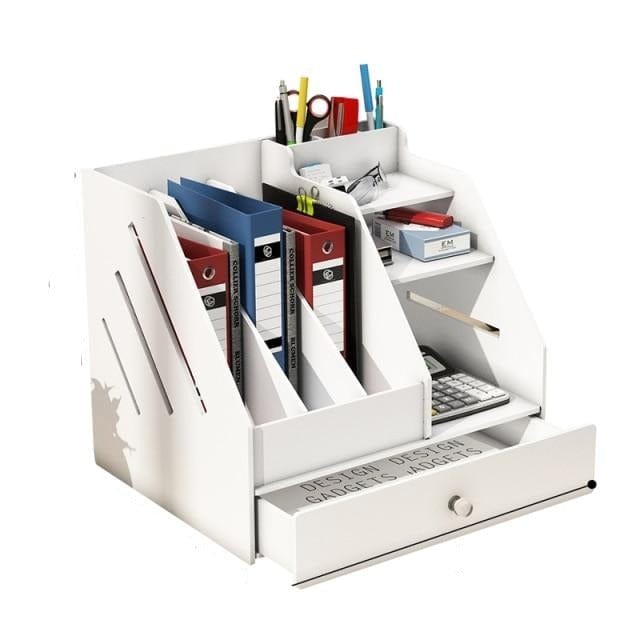 Magazine Holder Newspaper Rack Stationery Storage Box Desk Organizer for Document Letter File Tray Home Office School Supplies - east2cart.uk