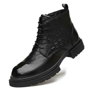 Synthetic Crocodile Design Winter Boots