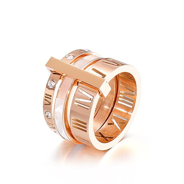 Rose Gold Ladies Luxury Ring - east2cart.uk