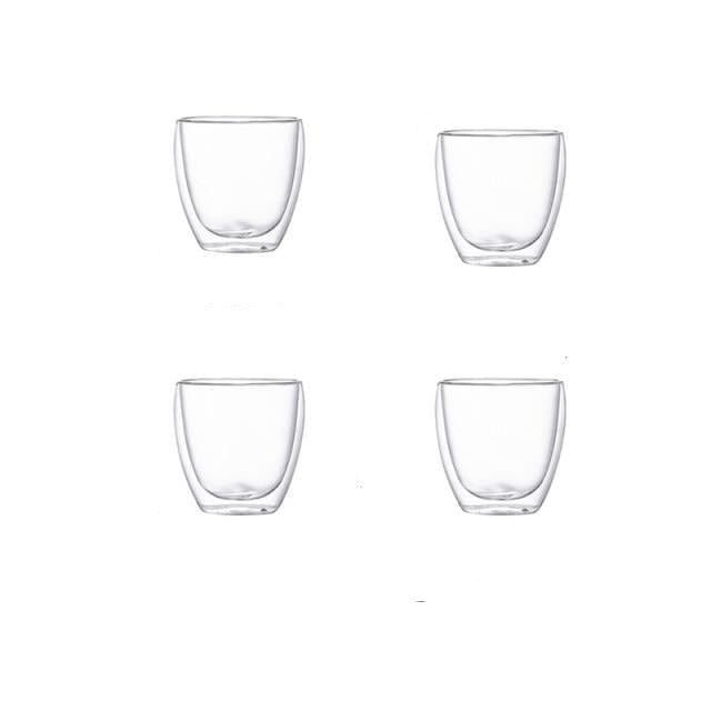 Double wall Transparent Tumbler Glasses - east2cart.uk