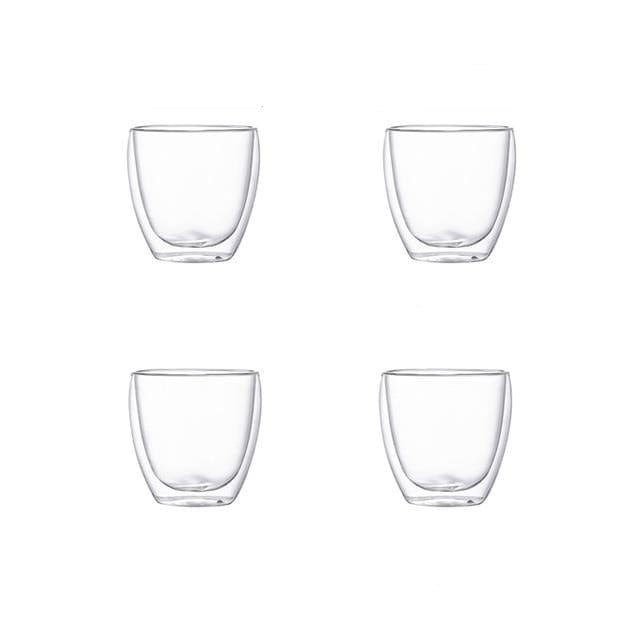 Double wall Transparent Tumbler Glasses - east2cart.uk