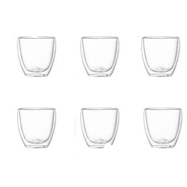 Double wall Transparent Tumbler Glasses - east2cart.uk