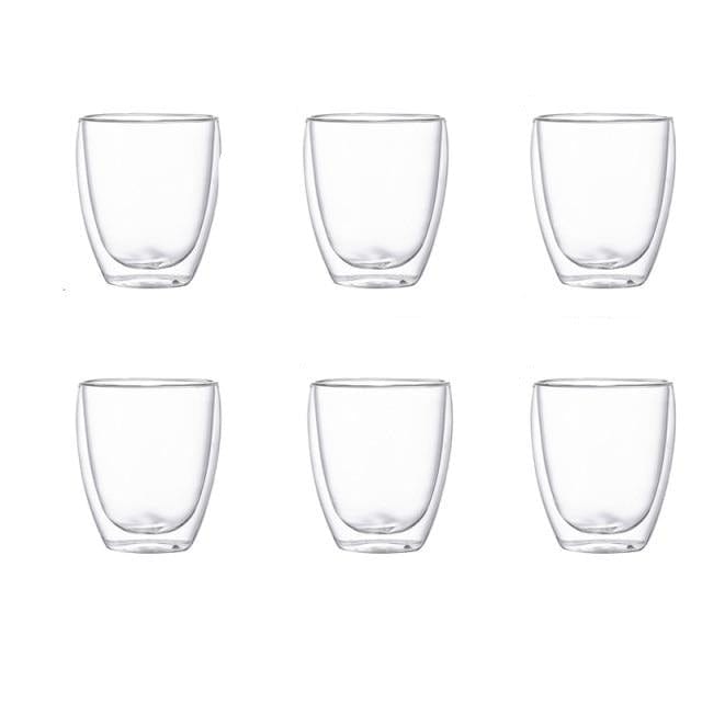 Double wall Transparent Tumbler Glasses - east2cart.uk