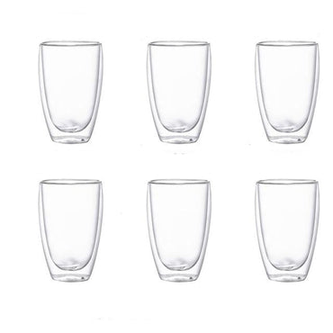 Double wall Transparent Tumbler Glasses - east2cart.uk