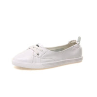Ladies White Flat Shoe