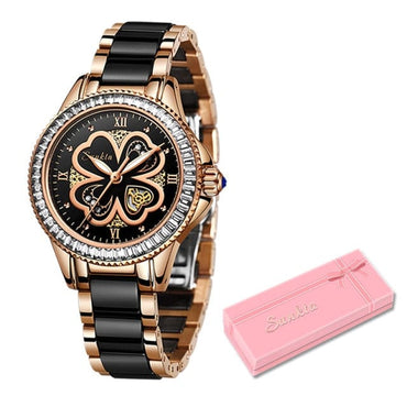 SUNKTA Women Watches Women Dress Fashion Gifts Clocks Luxury Brand Quartz Ceramics Bracelet Wrist Watches For Women Montre Femme - east2cart.uk