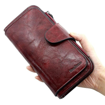 Women's wallet made of leather Wallets Three fold VINTAGE Womens purses mobile phone Purse Female Coin Purse Carteira Feminina - east2cart.uk