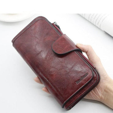 Women's wallet made of leather Wallets Three fold VINTAGE Womens purses mobile phone Purse Female Coin Purse Carteira Feminina - east2cart.uk