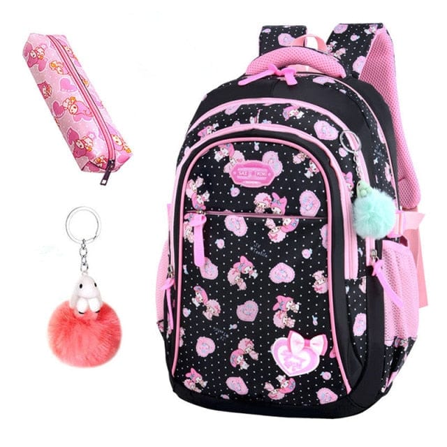 Girls Stars Print Cute Backpack - east2cart.uk