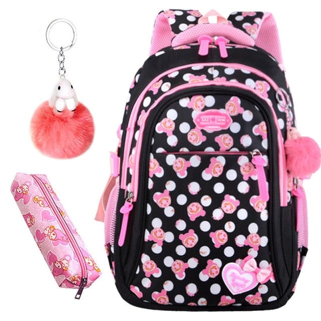 Girls Stars Print Cute Backpack - east2cart.uk