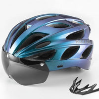 ROCKBROS Bicycle Helmet Men EPS Integrally-molded Breathable Cycling Helmet Men Women Goggles Lens Aero MTB Road Bike Helmet - east2cart.uk