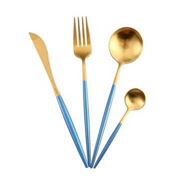 White Gold Dinnerware Cutlery Set - east2cart.uk