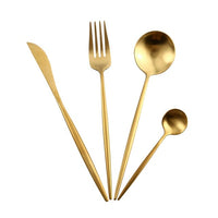 White Gold Dinnerware Cutlery Set - east2cart.uk