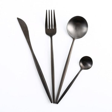 White Gold Dinnerware Cutlery Set - east2cart.uk